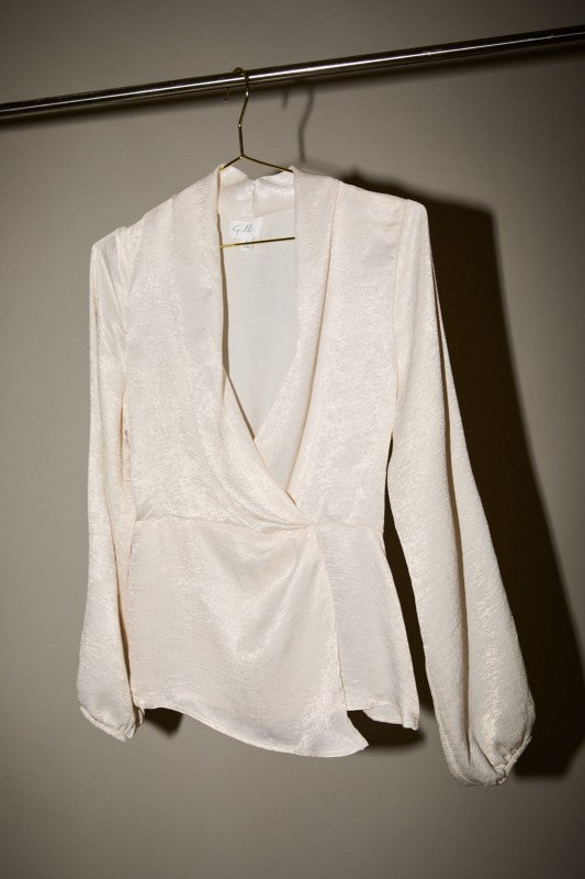 Elara Shirred Surplice Top
