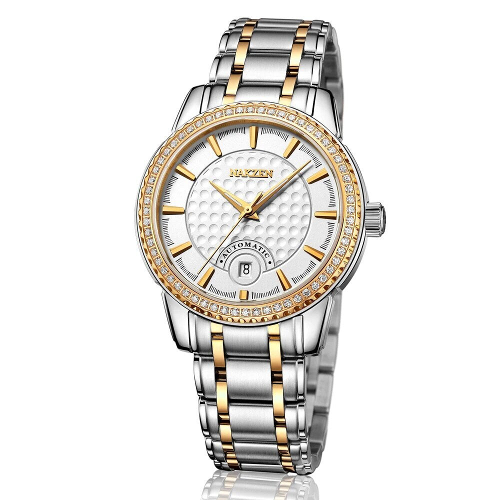 NAKZEN Men Mechanical Watch Men's Automatic Miyota 8215 Movement Diamond Watches