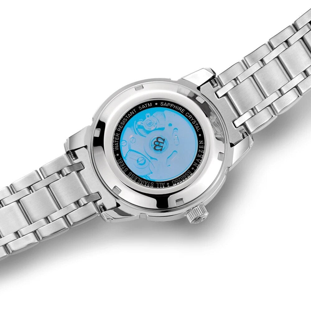 NAKZEN Men Mechanical Watch Men's Automatic Miyota 8215 Movement Diamond Watches