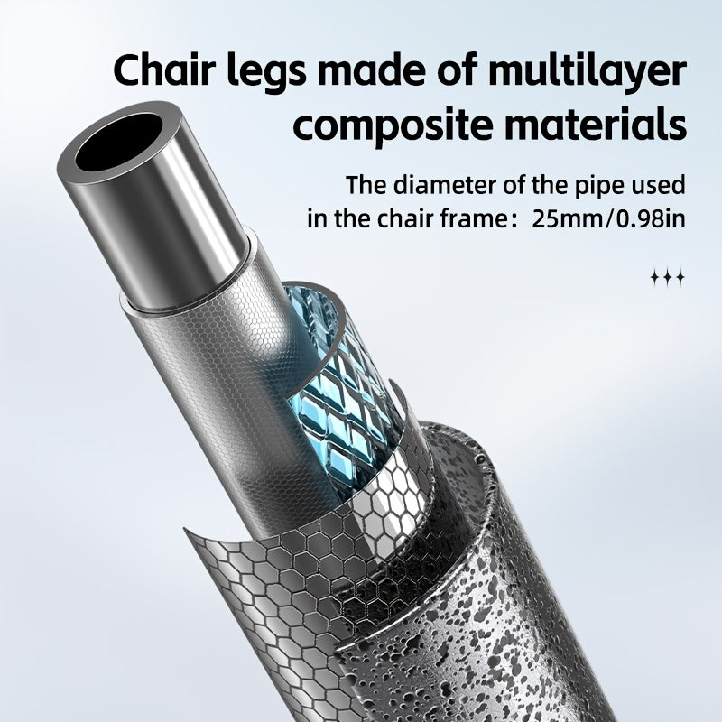 NNETM Portable Fishing Chair Adjustable Foldable Black Iron