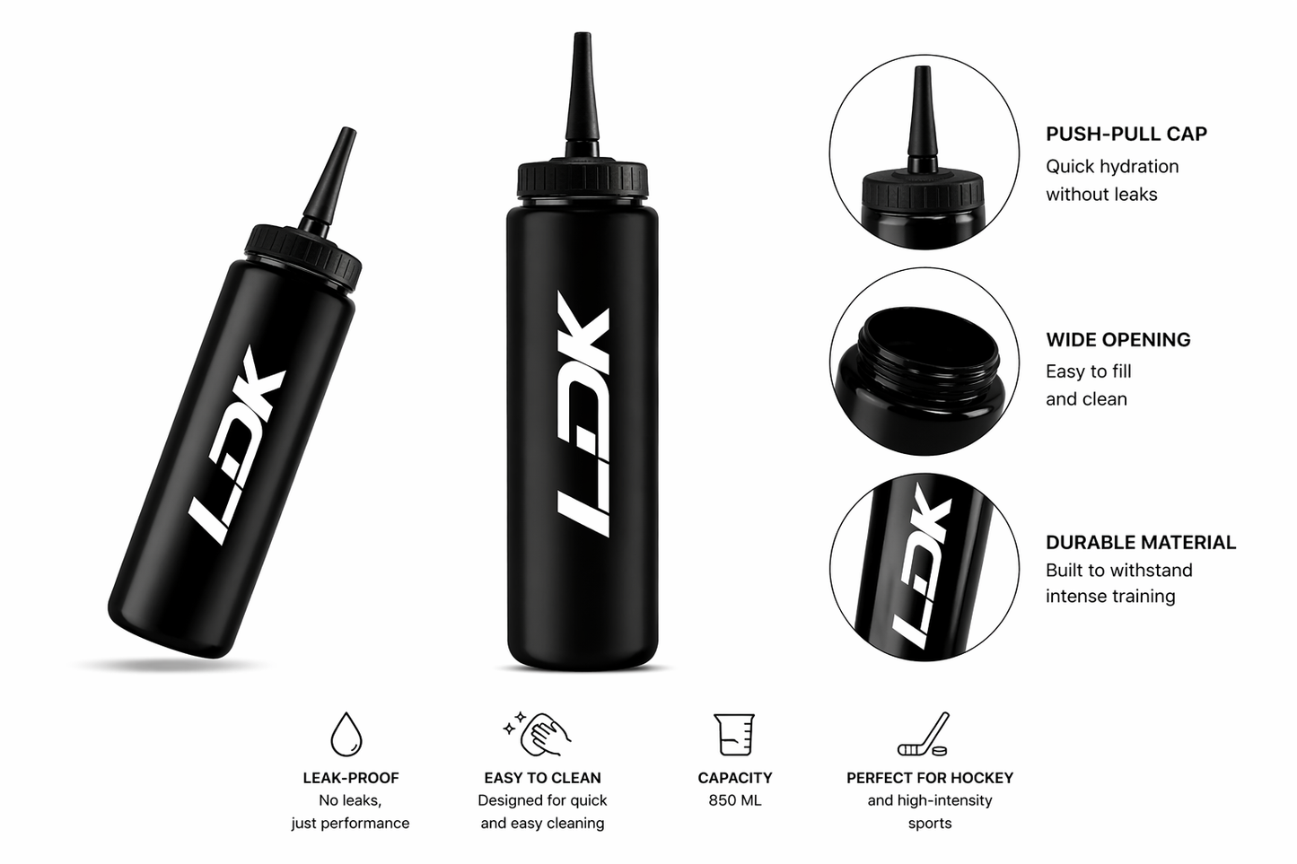 LDK WATER BOTTLE (With Straw) / BOUTEILLE D'EAU (Avec Paille)