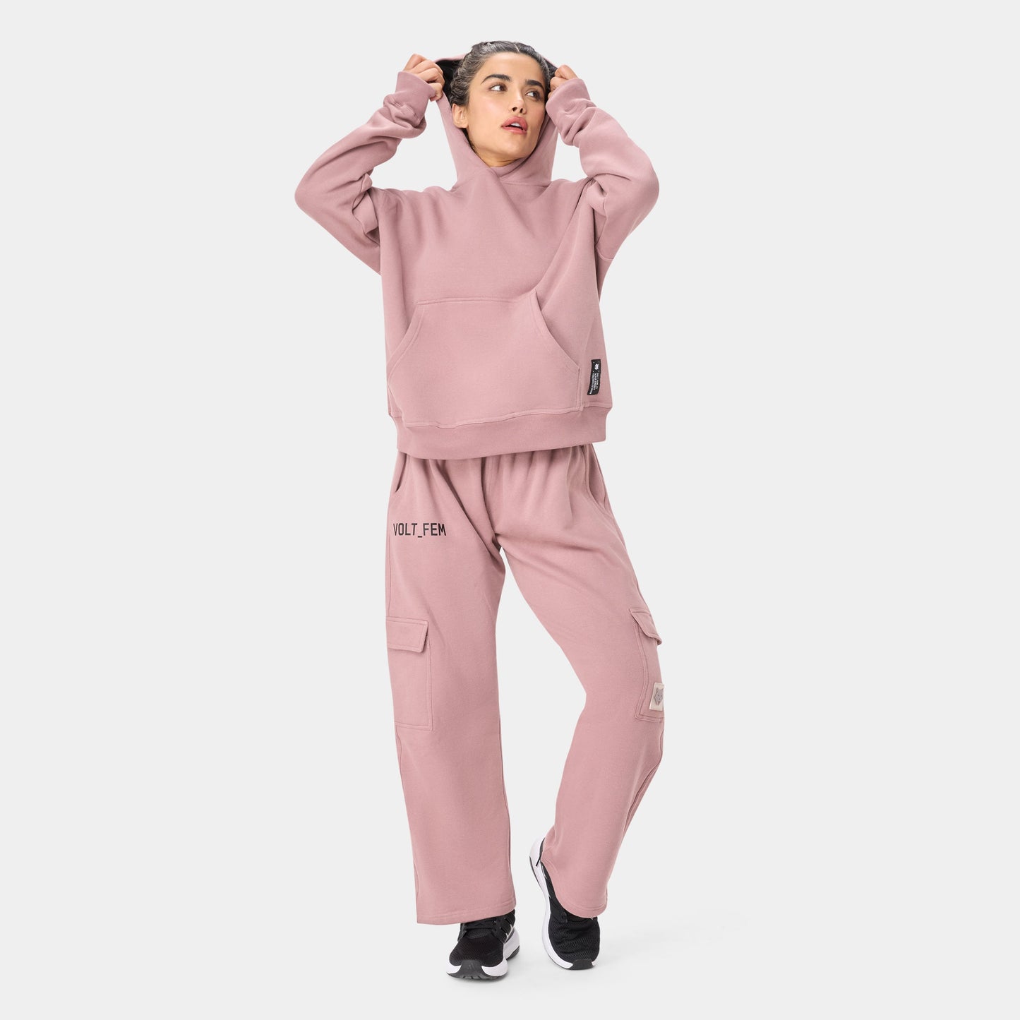 VOLTFEM_77 HOODIE — STORM ROSE