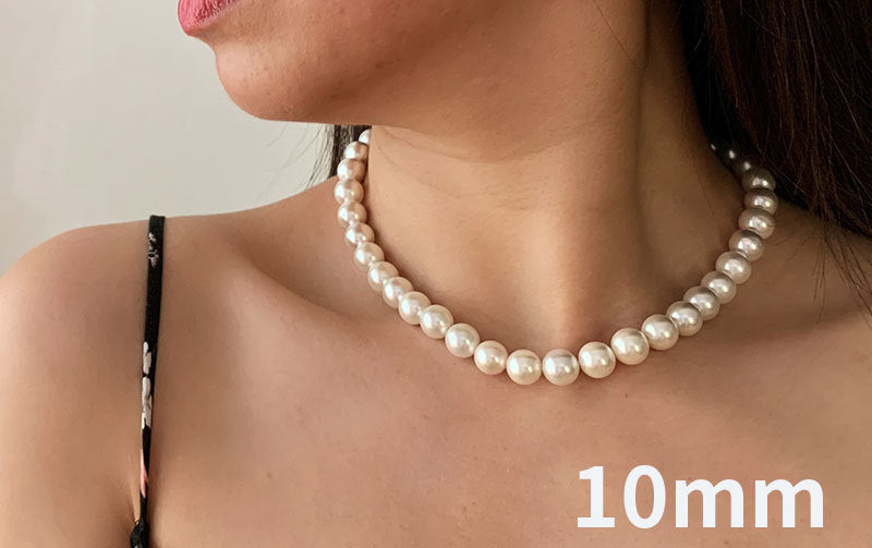 Handmade Shell Bead Necklace Women's 6-10mm Classic