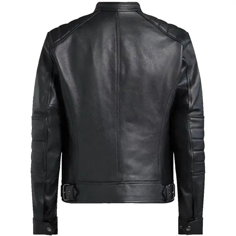 Men's Belstaff Riser Black Leather Biker Jacket