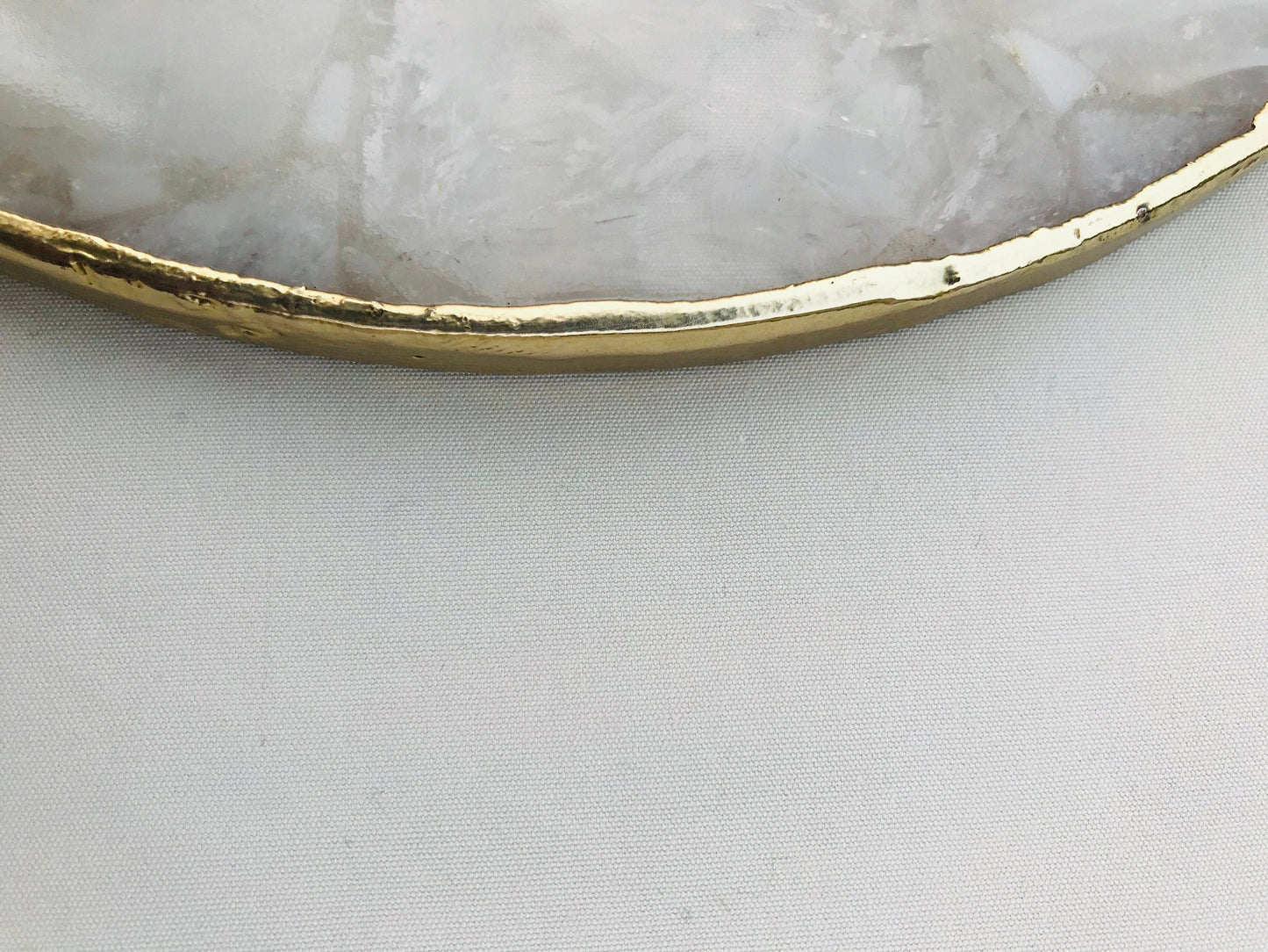 Large Clear Crystal Agate Wall Clock/Personalised Momento-4