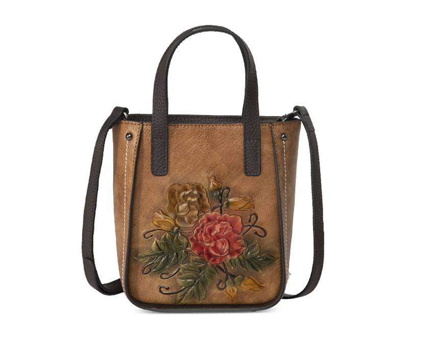 Leather Mini Tote Cross Body Bag