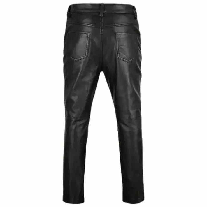 Real Leather Sheepskin Pants Black