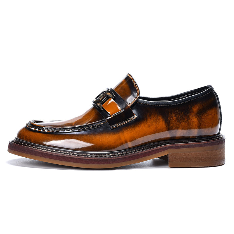 Men's Premium Business Glossy Leather Loafers-5