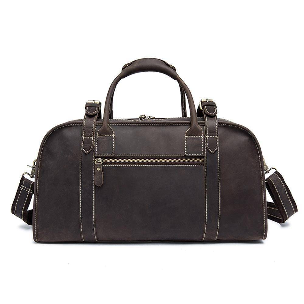 Rossie Viren Men's Large Capacity Leather Travel Bag