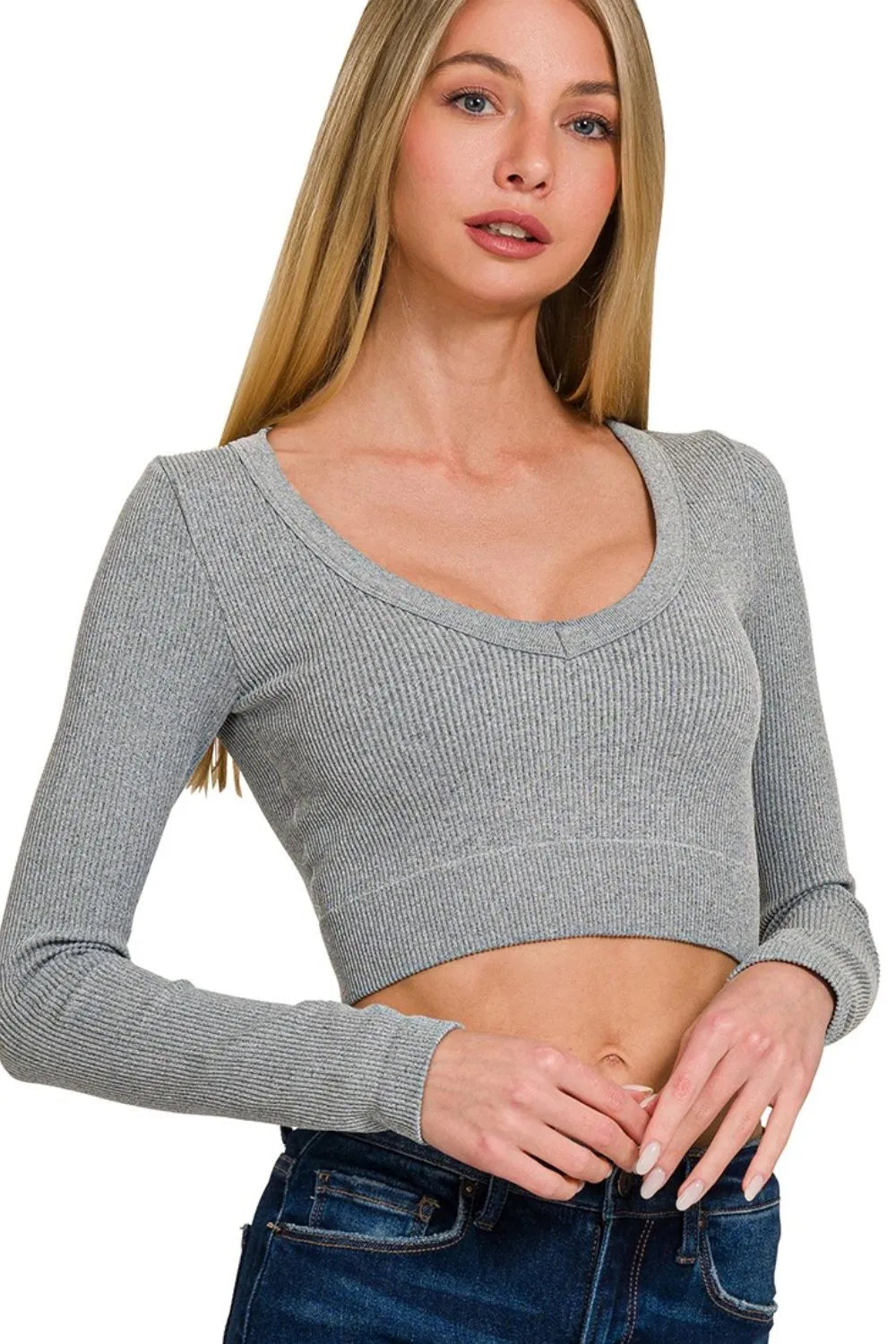 Featured image for Zenana Rib V-Neck Crop Top Review: Worth It?