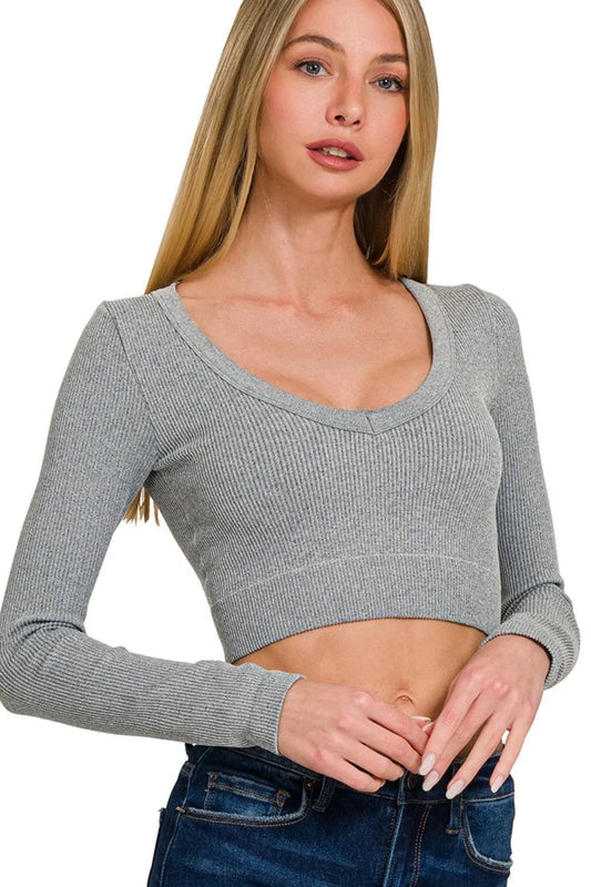 Featured image for Zenana Rib V-Neck Crop Top Review: Worth It?