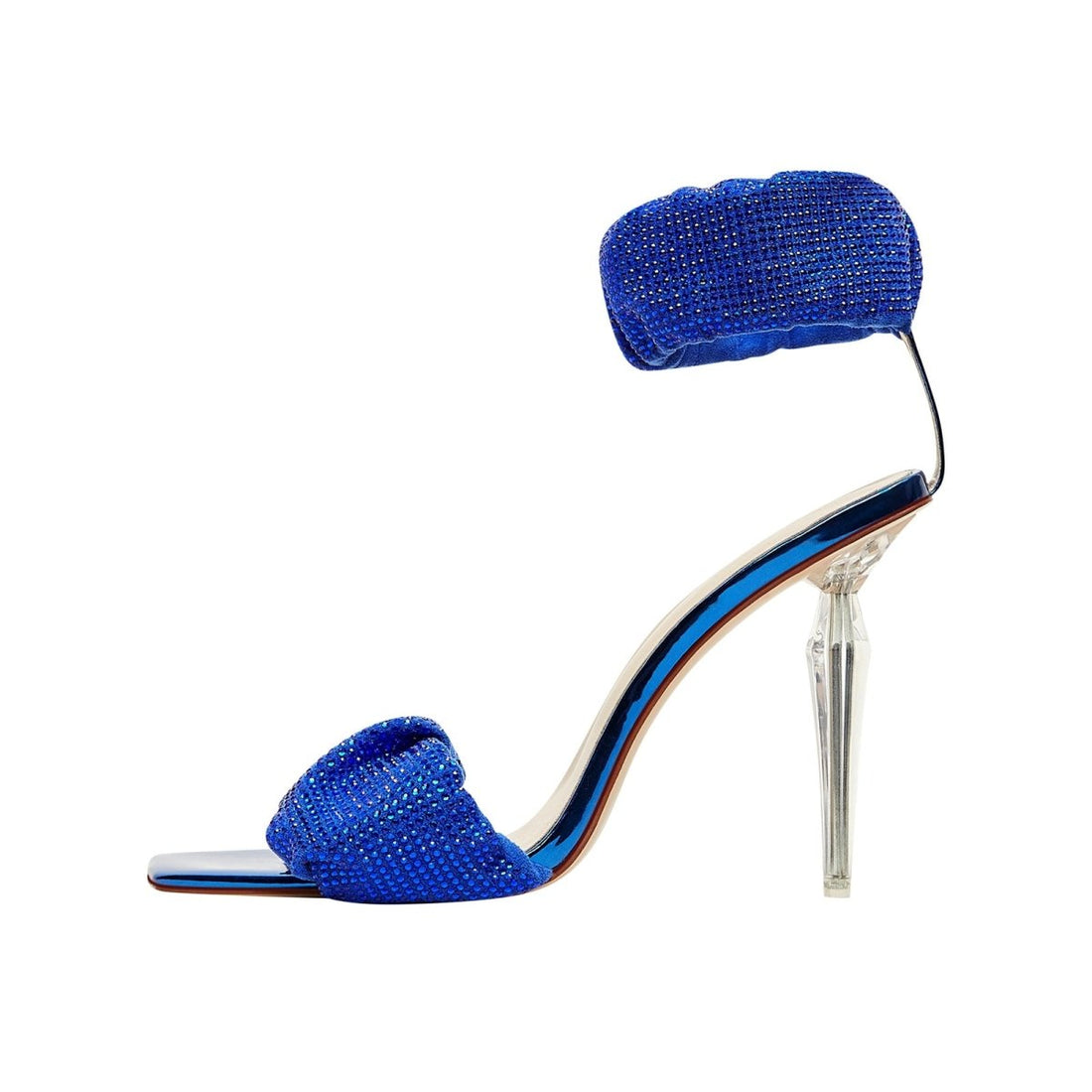 Featured image for Ruched Open Toe Ankle Strap Icicle Stiletto Sandals Review