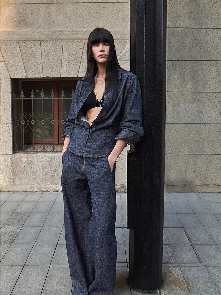 "Berlin Afternoon Tea" Refreshing breathable twill linen deconstructed silhouette old money style waist shirt top