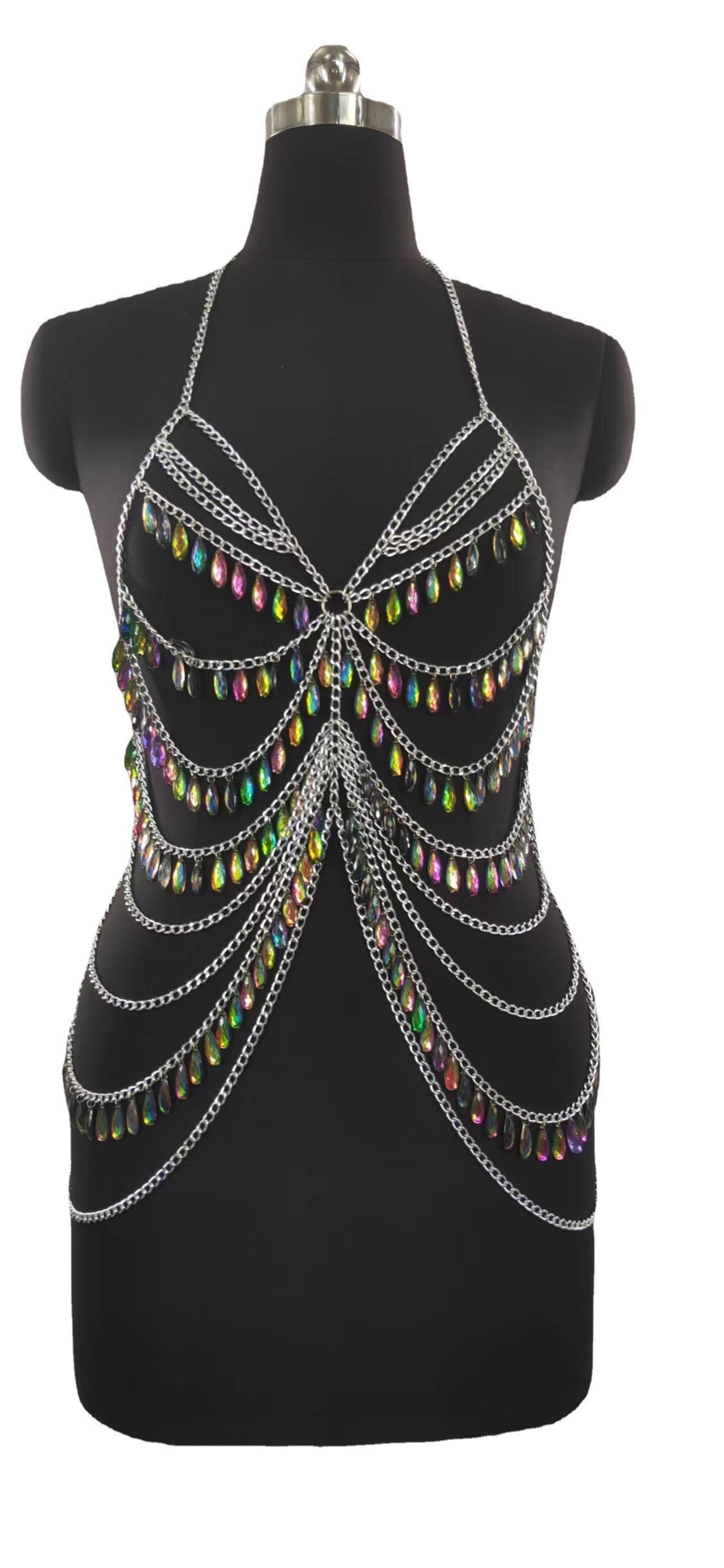 Color Crystal Pendant Body Chains