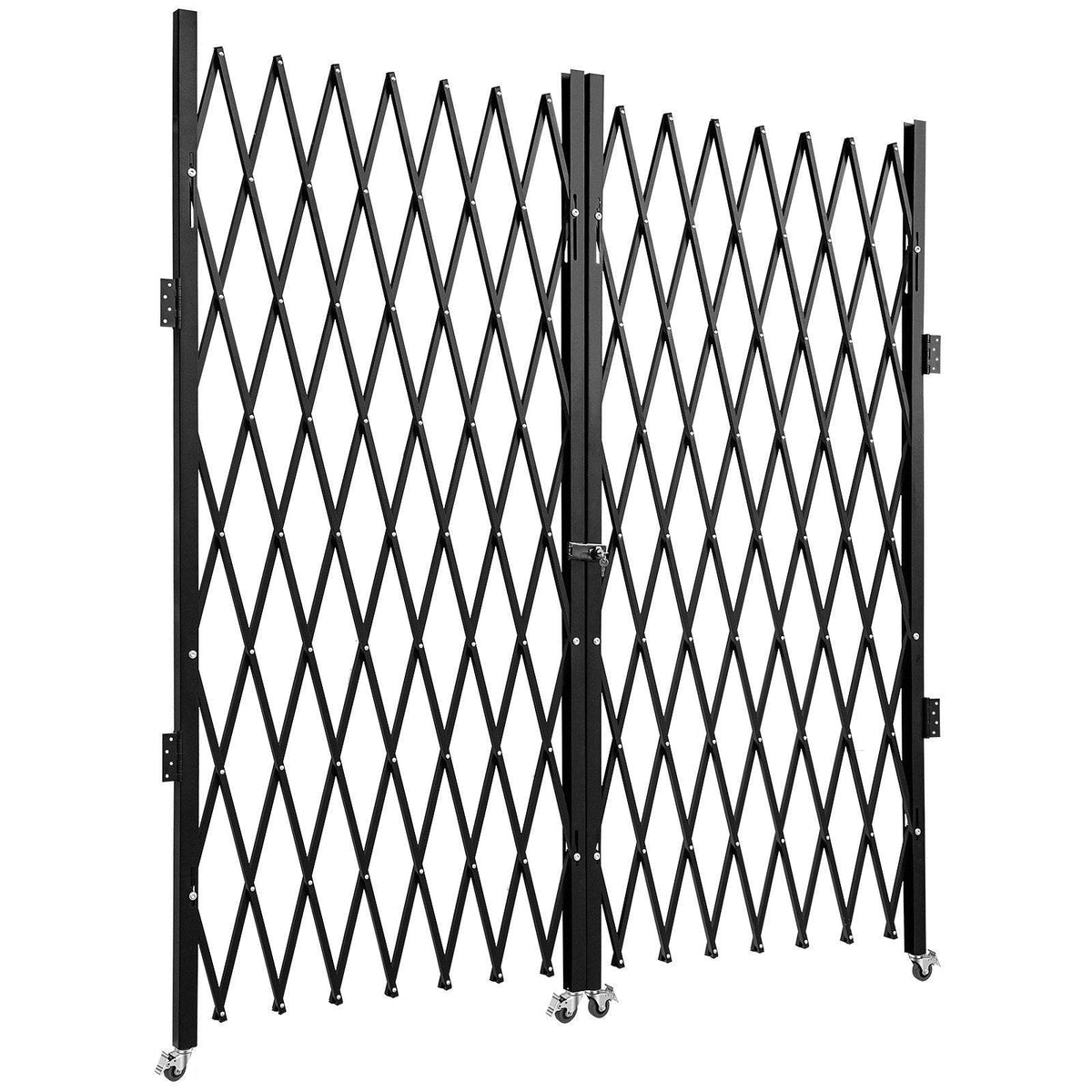 Double Folding Security Gate, 5.1 H X 10.2 W Folding Door Gate, Steel ...