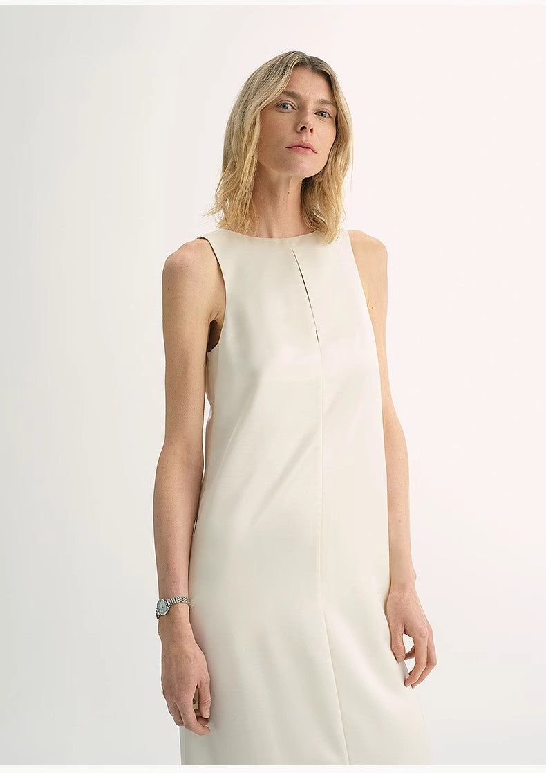 Fireladyfur Women's Imported Acetate Wool A-Line Dress"Corridor Stride"
