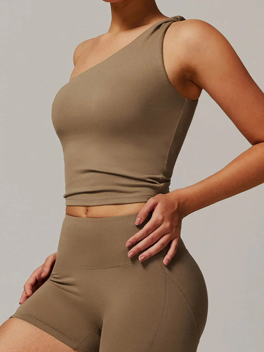 Asymmetrical One Shoulder Top