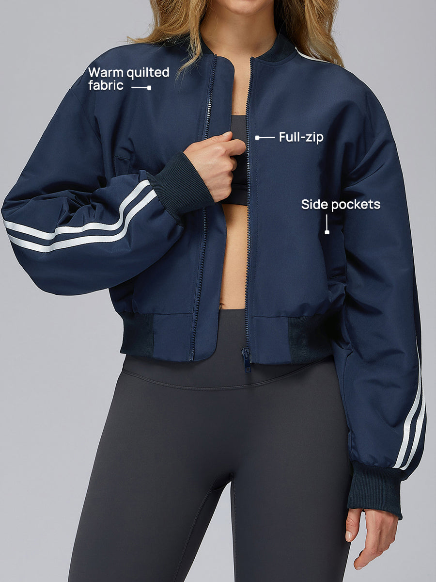 Cozy Zip-Up Sports Puffer