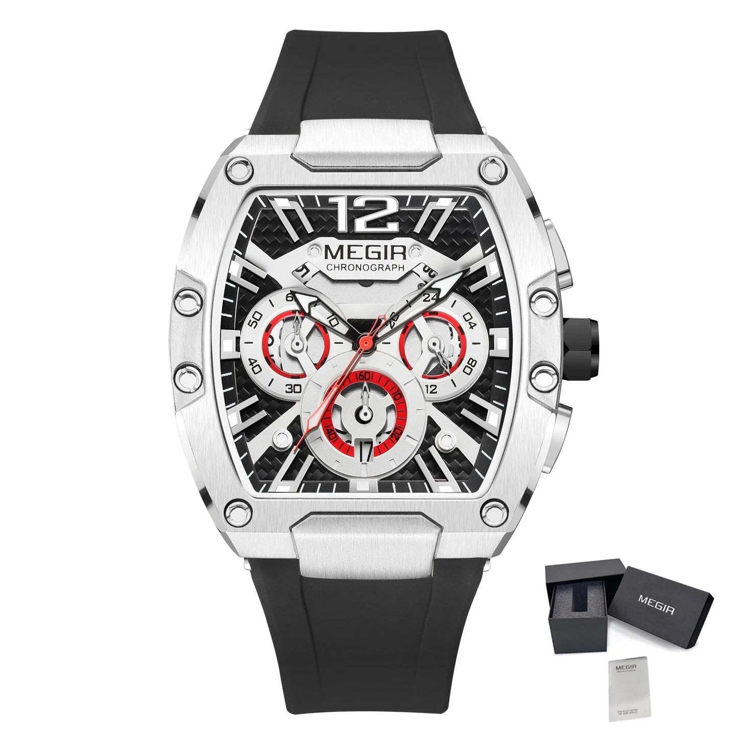 MEGIR Chronograph Luxury Sport Quartz Watch Men Waterproof Luminous