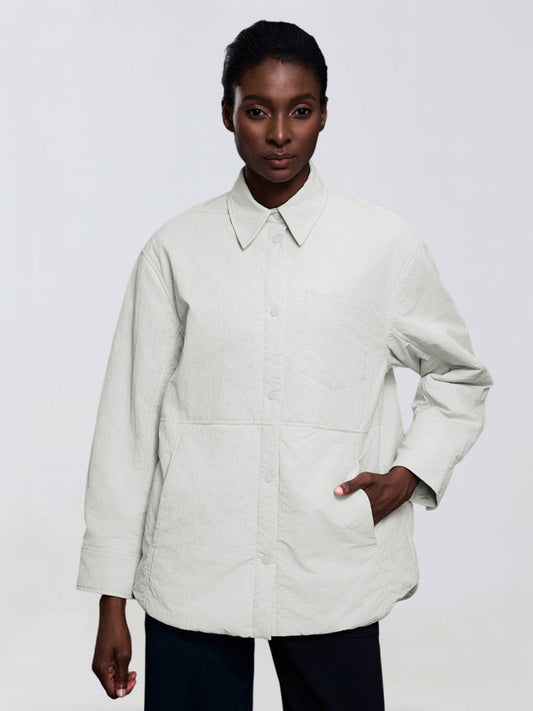 CozyLayer Collared Puffer Shirt