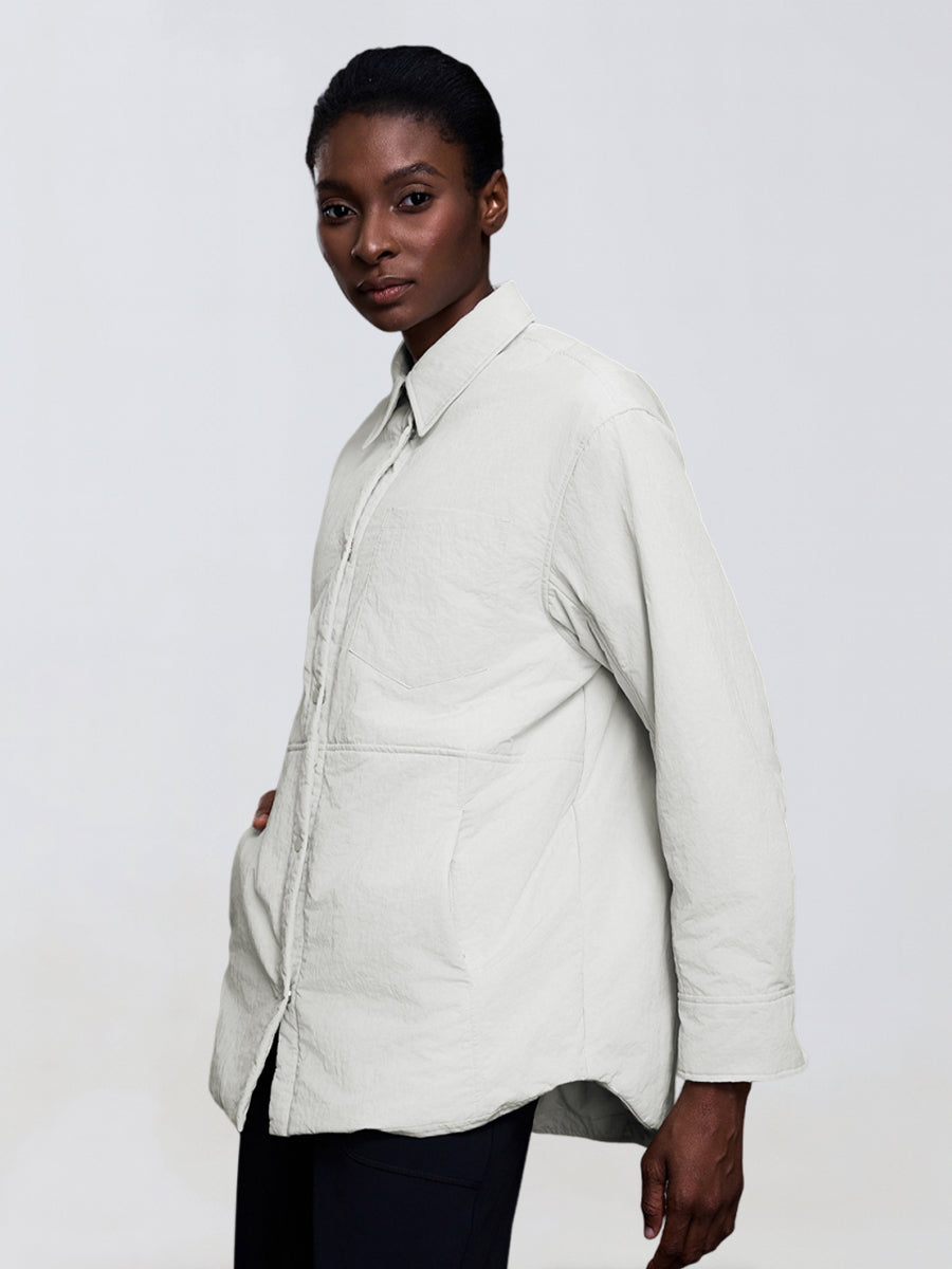 CozyLayer Collared Puffer Shirt