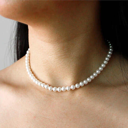 Handmade Shell Bead Necklace Women's 6-10mm Classic