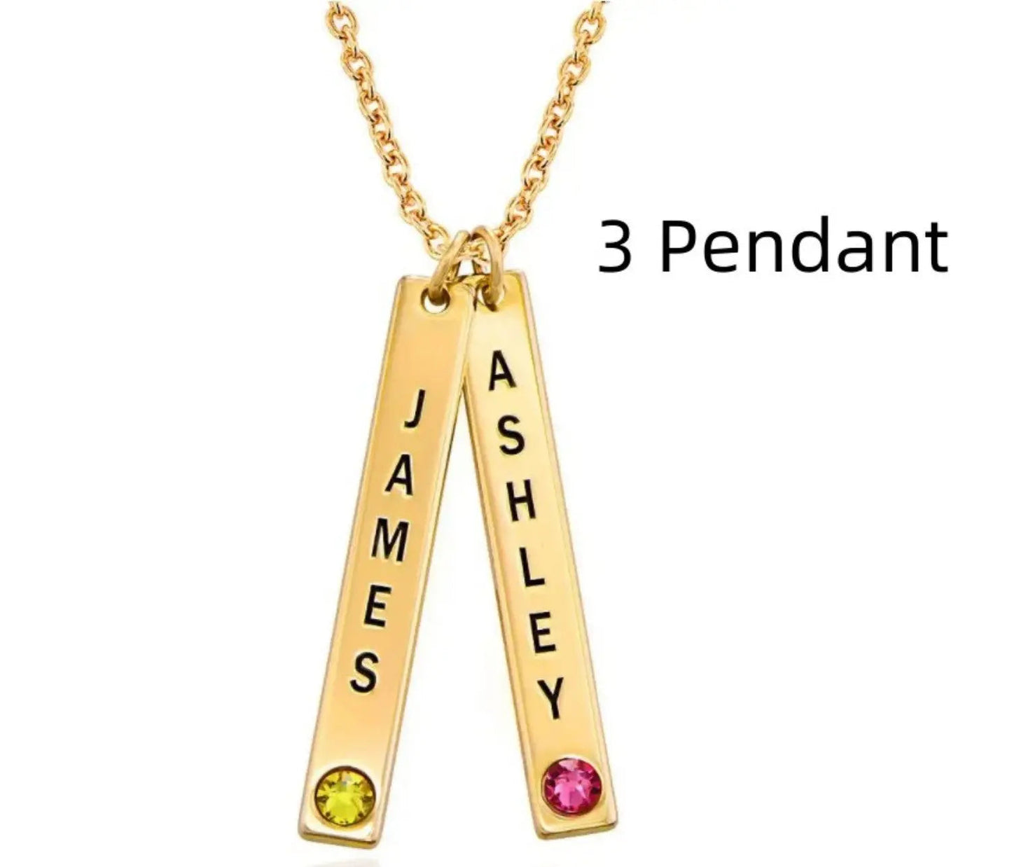 Personalized Vertical Necklace, Mother's Day Gift