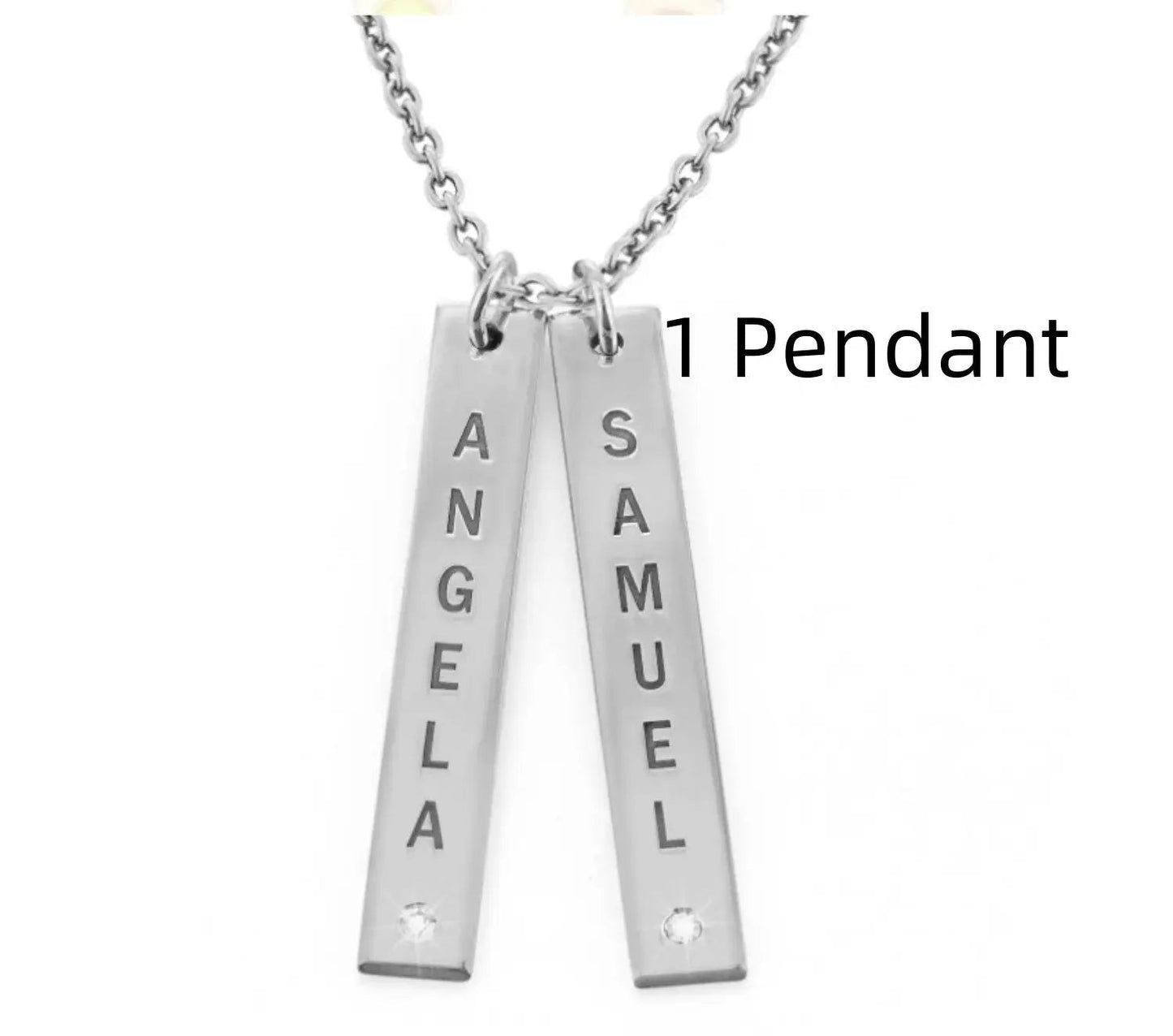 Personalized Vertical Necklace, Mother's Day Gift