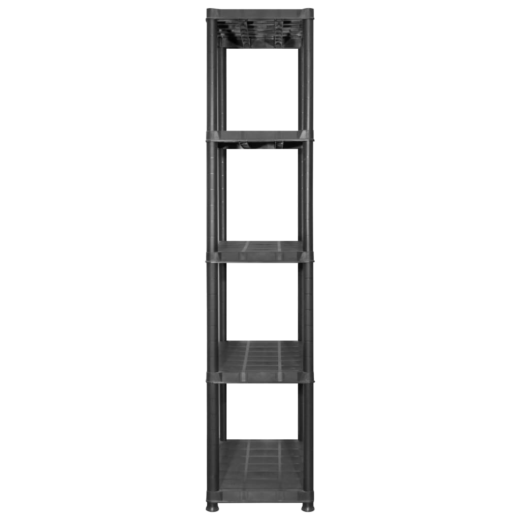 NNEVL Storage Shelf 5-Tier Black 284x38x170 cm Plastic