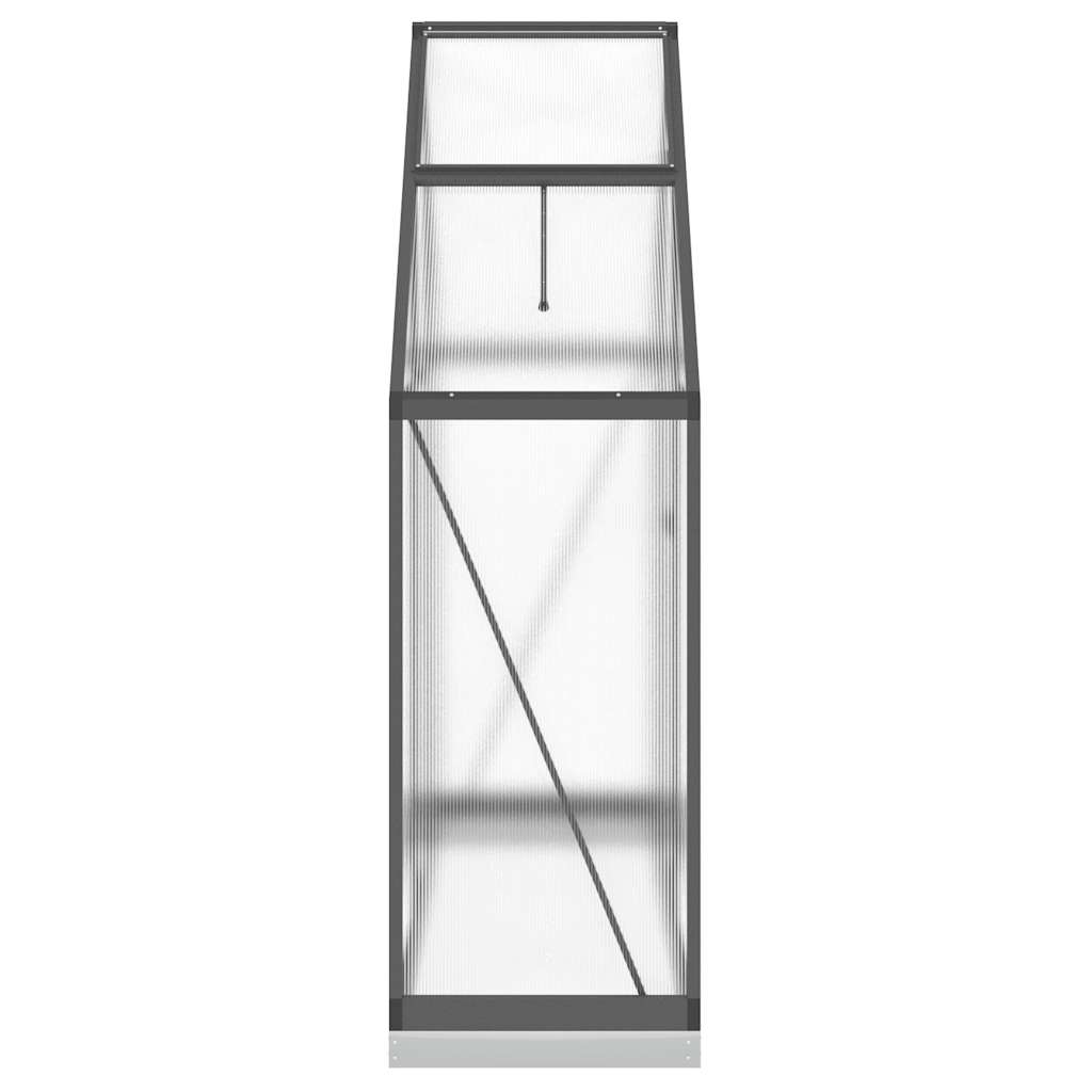 NNEVL Greenhouse with Base Frame Anthracite 169x58x202 cm Aluminium