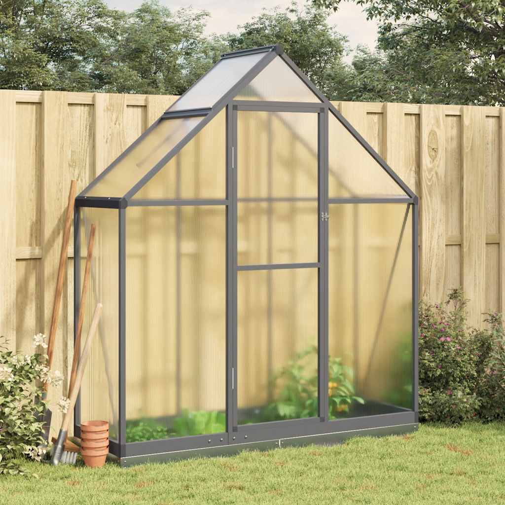 NNEVL Greenhouse with Base Frame Anthracite 169x58x202 cm Aluminium