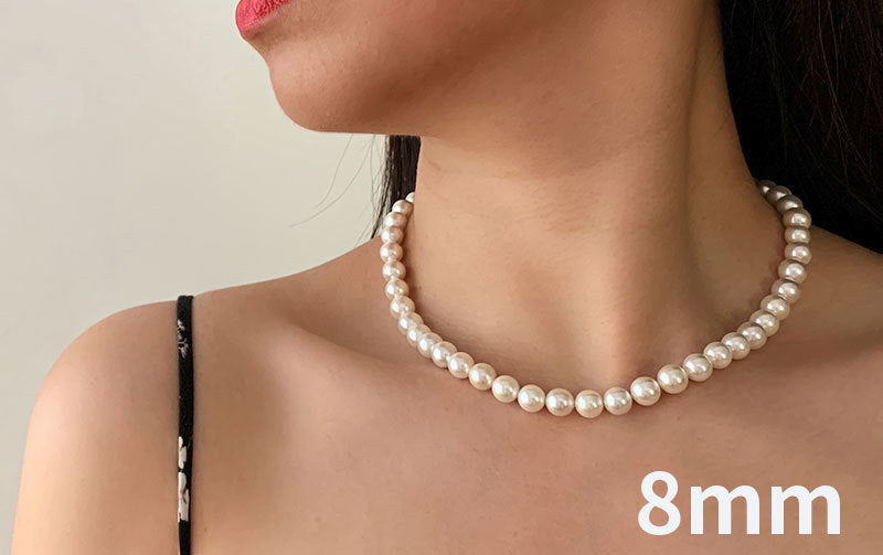 Handmade Shell Bead Necklace Women's 6-10mm Classic