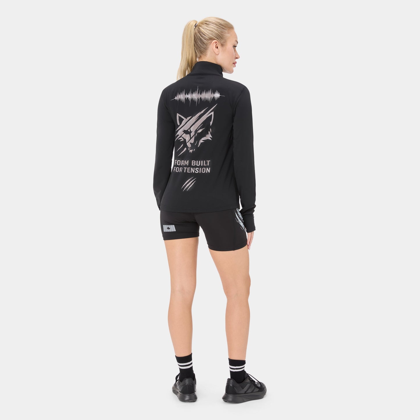 CTRLFORM_01 FULL ZIP TOP — WAR BLACK