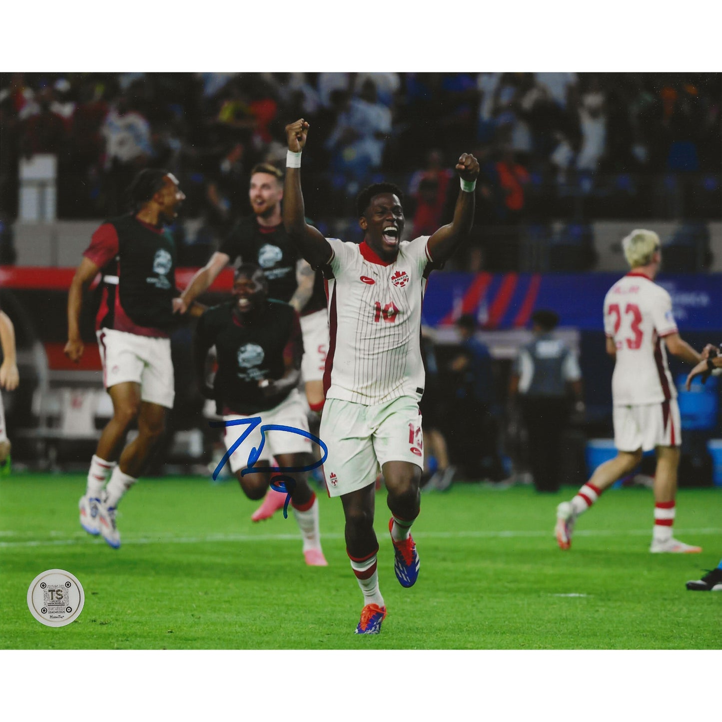 Jonathan David Autographed Canada Men's National Team 2024 Copa América 8x10 Photo