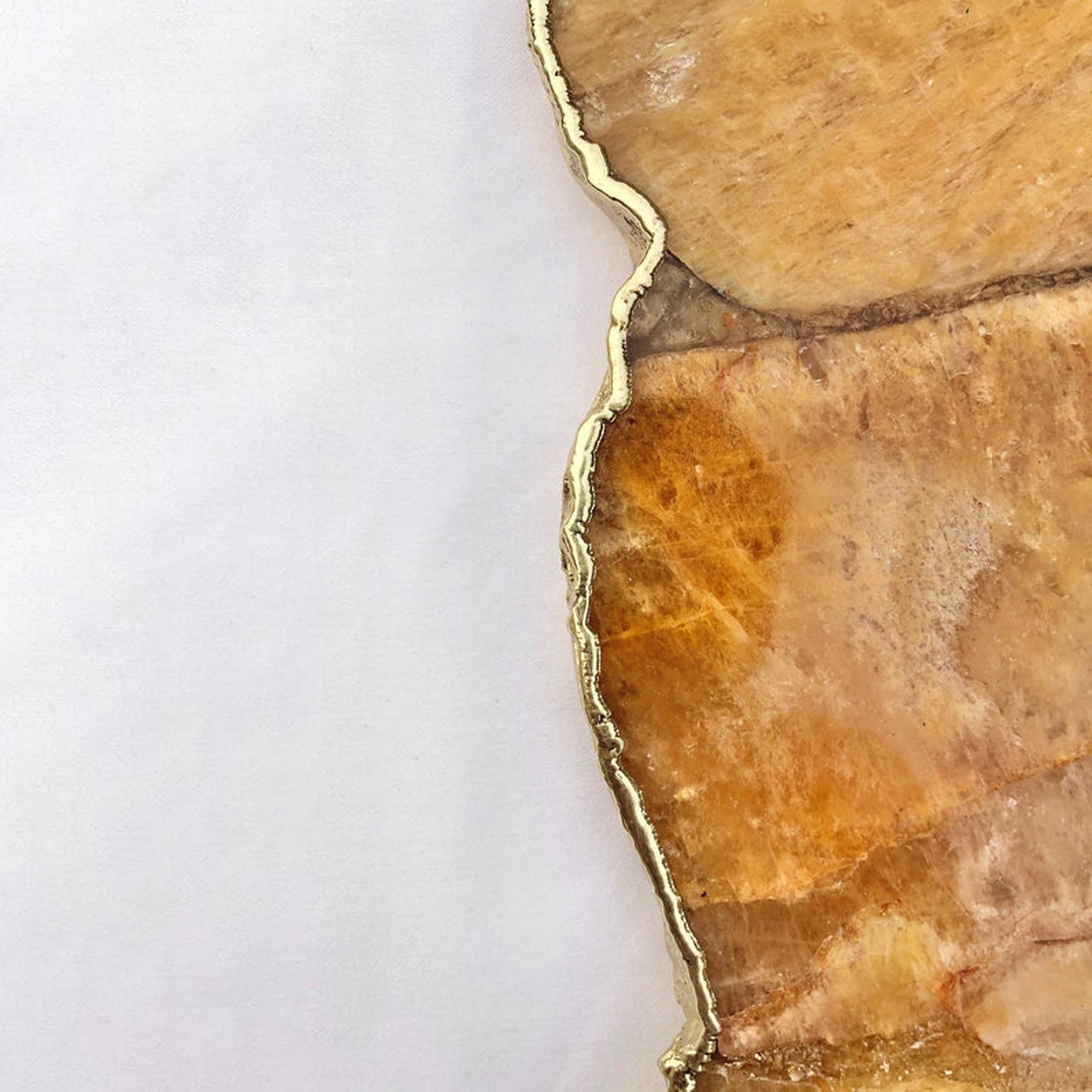 Large Golden Brown Agate Serving Tray With Brass Handles/Personalised Momentos/Sign Boards 10"x15"-3