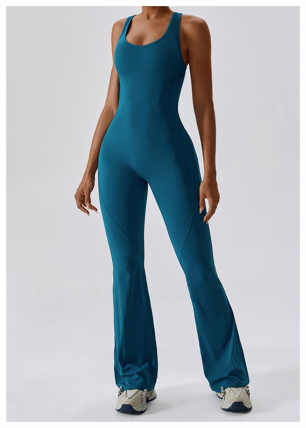 Sleeveless Flared Jumpsuit