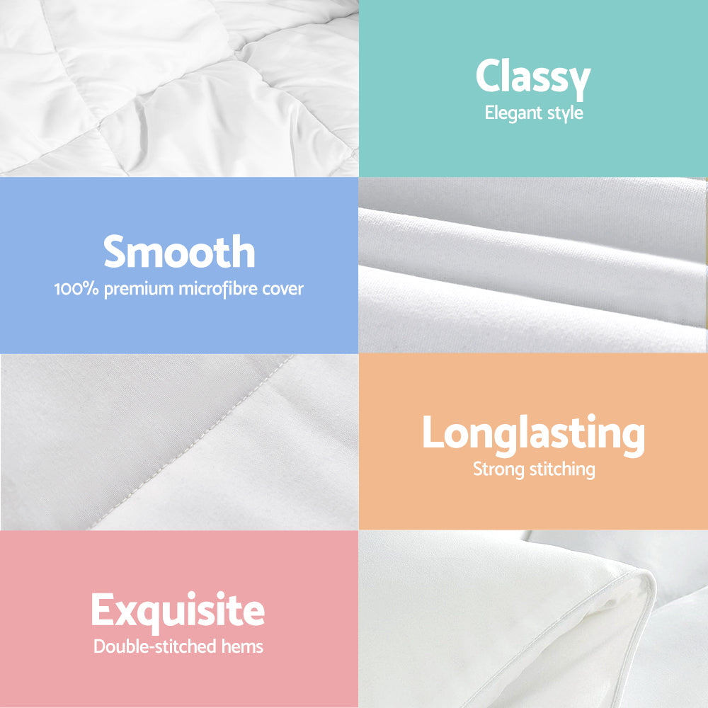 NNEDSZ Bedding Super King Size 400GSM Microfibre Quilt