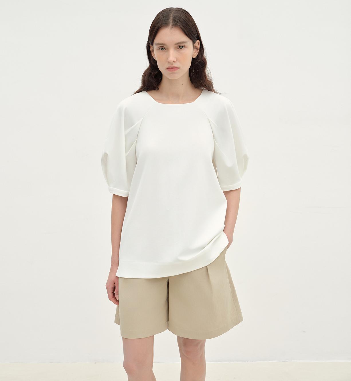 "Sleep Journey" puff sleeve straight short sleeve