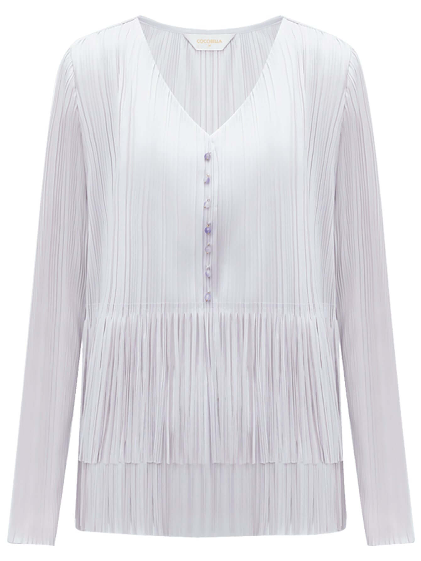 Dreamy Pleated Lilac Chiffon Shirt