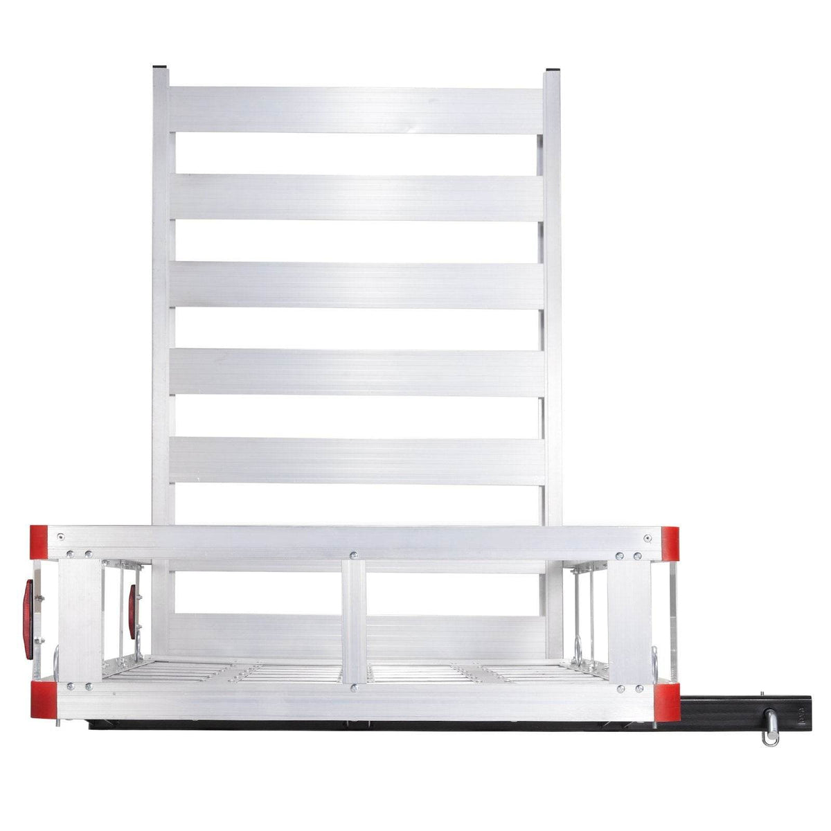 Hitch Cargo Carrier, 500lbs Capacity Trailer Hitch Mounted Cargo Basket, Aluminum Luggage Carrier Rack With Folding Ramp, Fits 2 Hitch Receiver For SUV Truck Pickup Camping