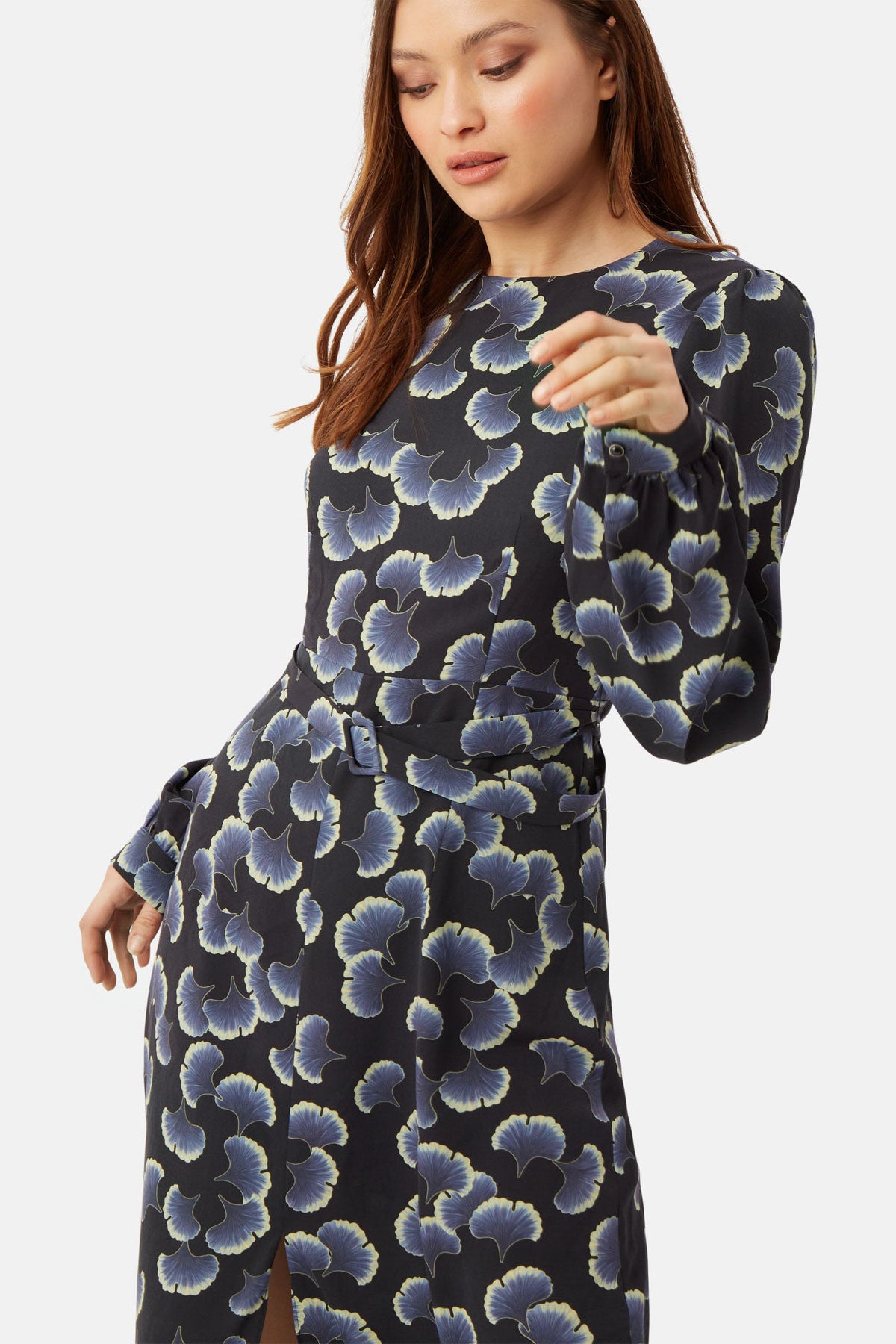 Barbara Dress with a Slit-0