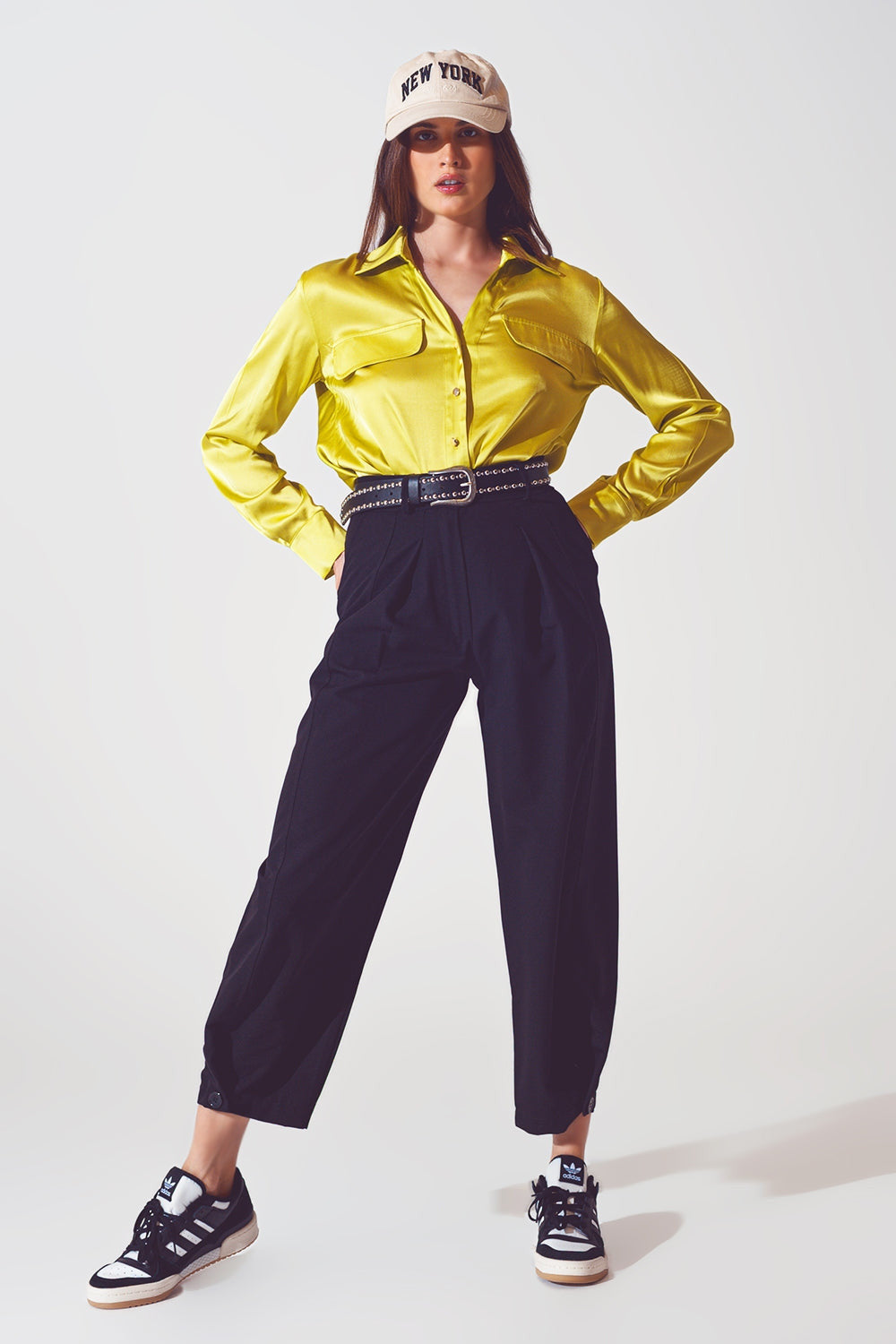 Satin Sophisticated  Blouse in Green