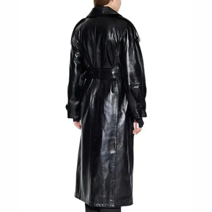 Women’s Genuine Leather Trench Coat