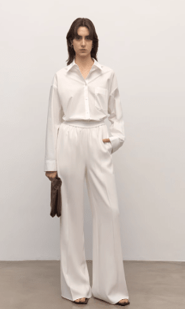 "Heart's Desire" high-end high-density nylon cotton drapes stylish all-match silhouette shirt
