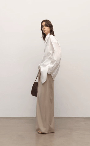 "Heart's Desire" high-end high-density nylon cotton drapes stylish all-match silhouette shirt