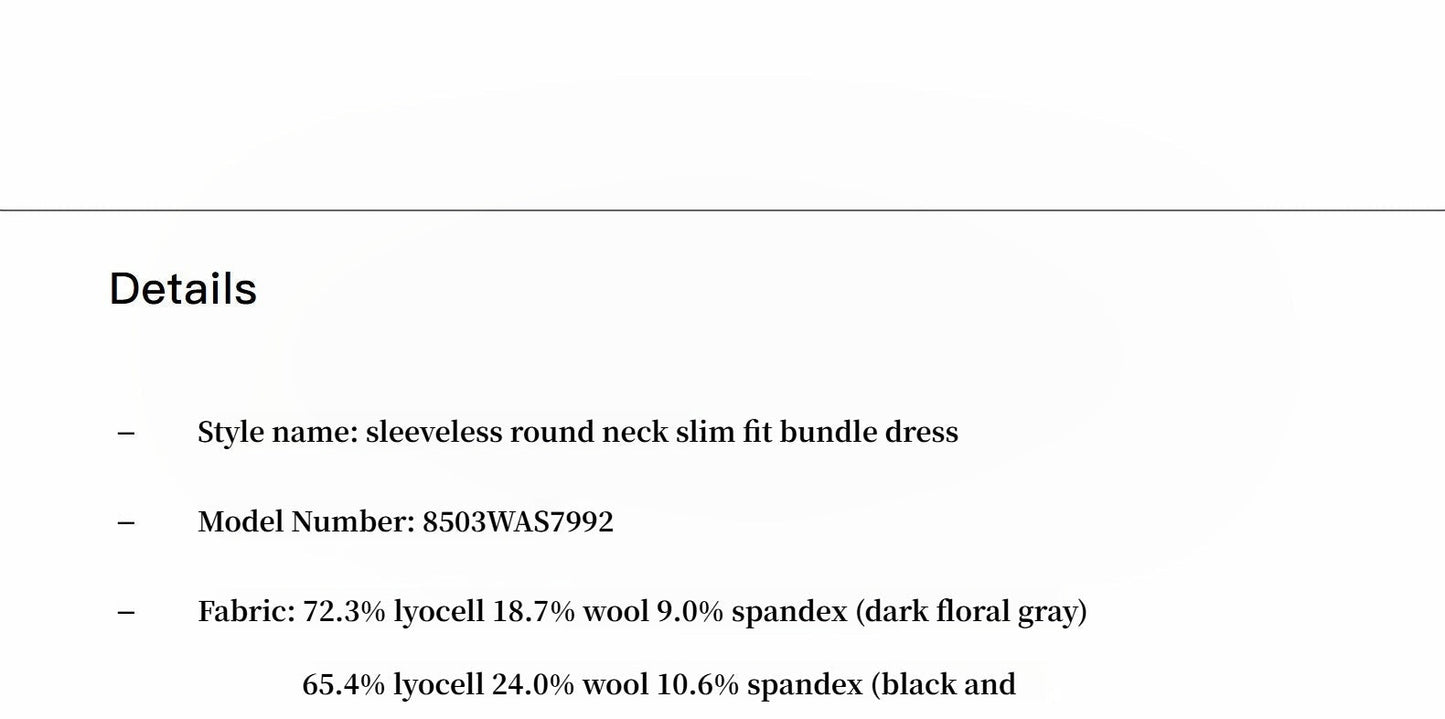 Ice silk wool blend dress with adjustable waistline, hip-flattering design, slim fit for a figure-slimming effect