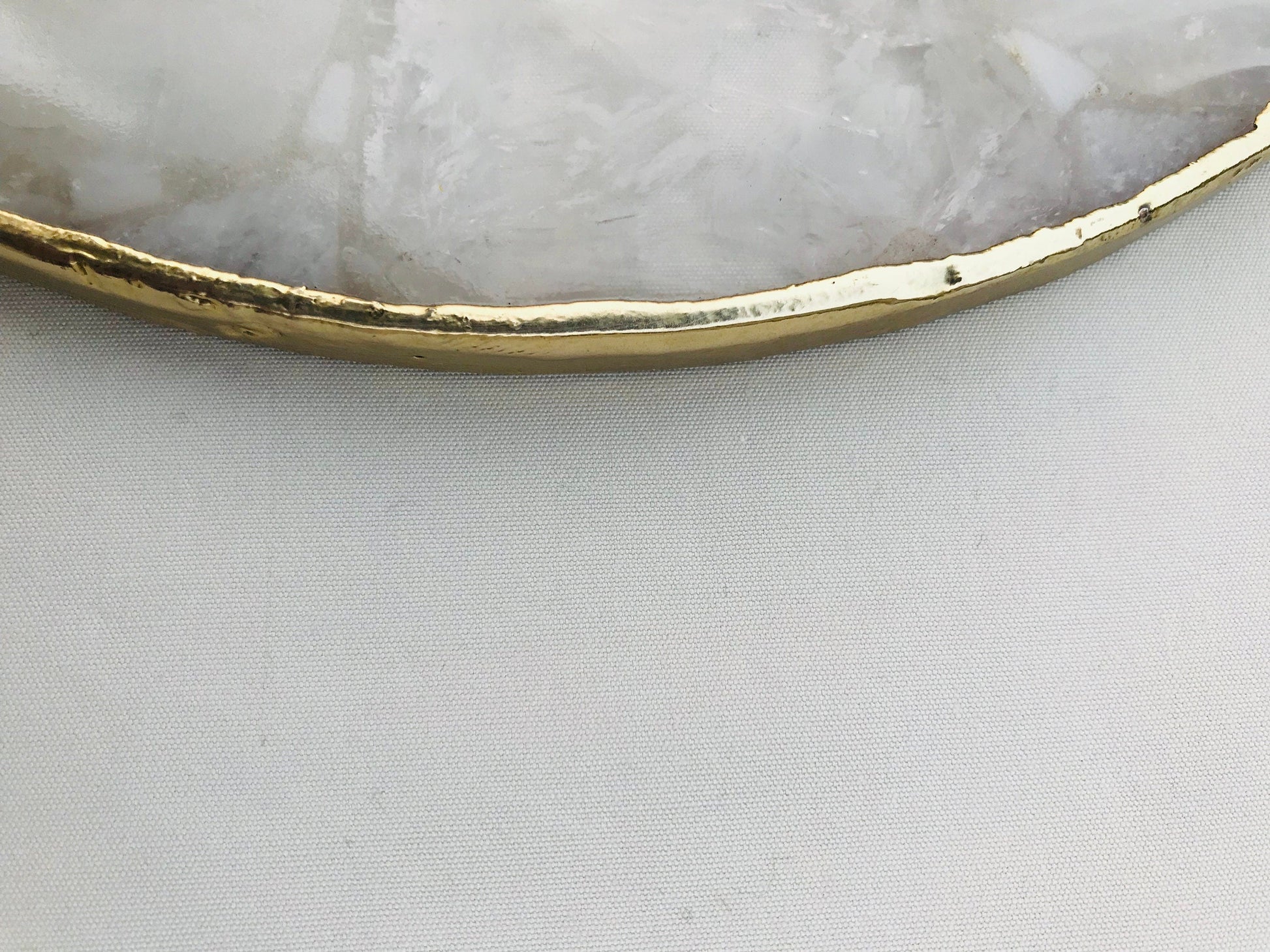 Large Clear Crystal Agate Wall Clock/Personalised Momento-4