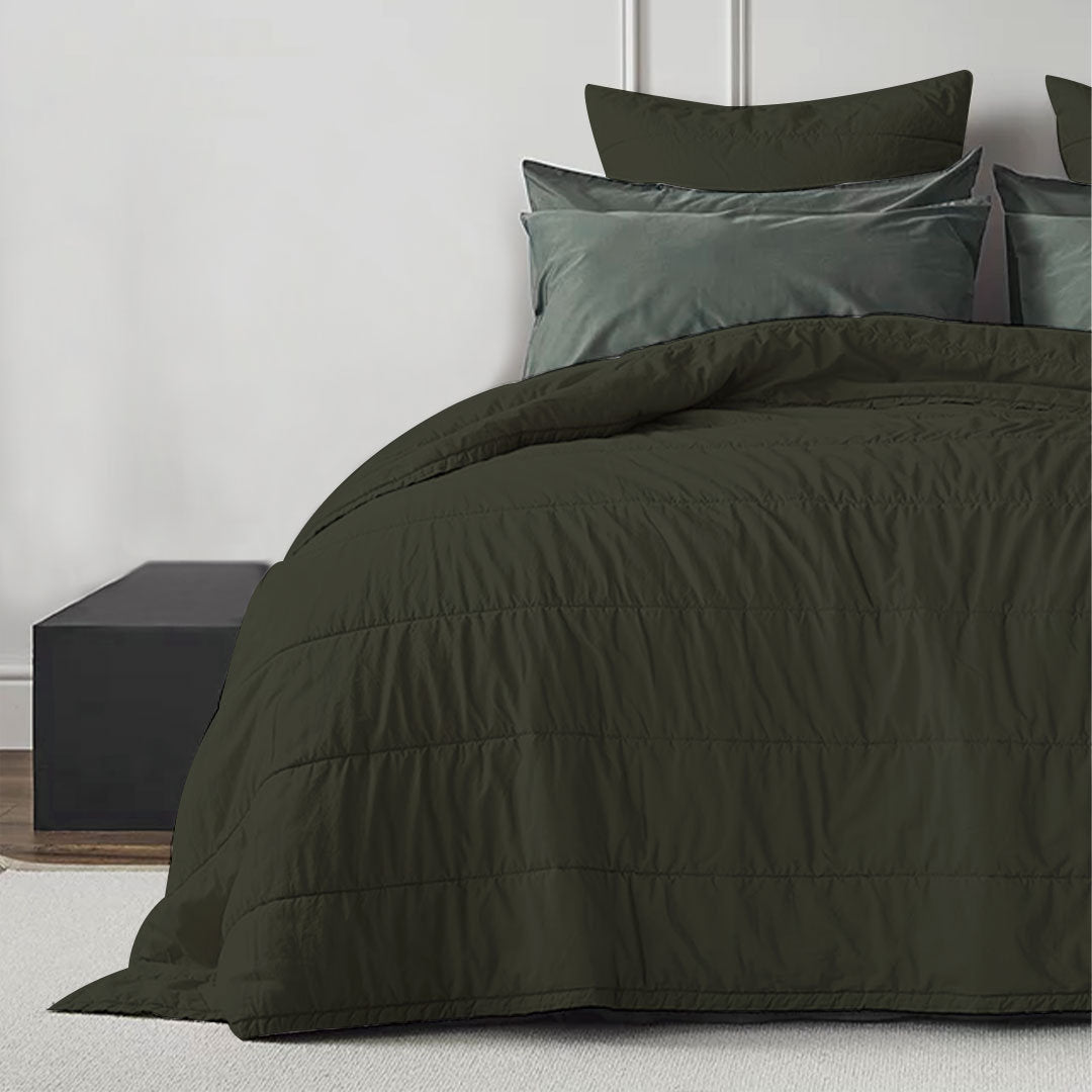 Broad Channel Stitch - Pure Cotton Sateen Quilt Sets-5