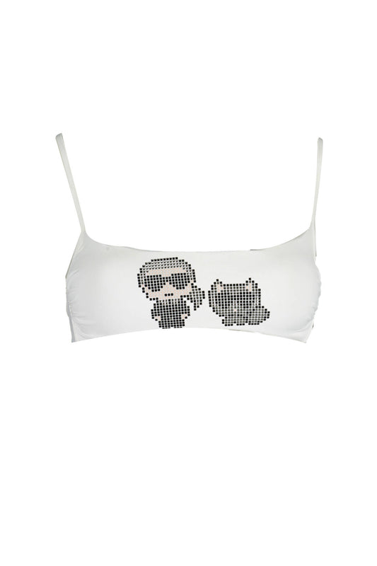 KARL LAGERFELD BEACHWEAR SWIMSUIT TOP WOMEN WHITE