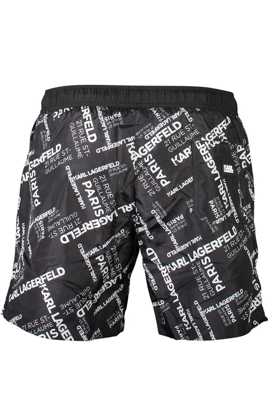 KARL LAGERFELD BEACHWEAR SWIMSUIT BLACK MEN'S BOTTOM